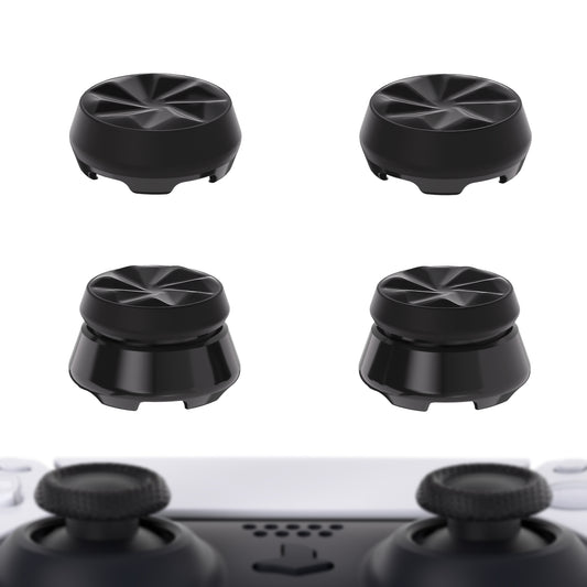 Products PlayVital Thumbs Assault Hurricane Thumbstick Extender for ps5 Controller, Thumb Grips for ps4 Controllers, Joystick Caps for ps5/4 Controller -2 High Raise and 2 Mid Raise Concave - Black - PJM4005 PlayVital