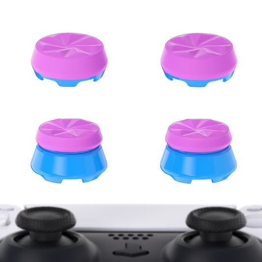 Products PlayVital Thumbs Assault Hurricane Thumbstick Extender for ps5 Controller, Thumb Grips for ps4 Controllers, Joystick Caps for ps5/4 Controller -2 High Raise and 2 Mid Raise Concave - Orchid Purple & Heaven Blue - PJM4008 PlayVital