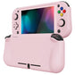 PlayVital ZealProtect Protective Case for Nintendo Switch Lite, Hard Shell Ergonomic Grip Cover for Nintendo Switch Lite w/Screen Protector & Thumb Grip Caps & Button Caps - Cherry Blossoms Pink - PSLYP3001 playvital