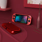 PlayVital ZealProtect Protective Case for Nintendo Switch Lite, Hard Shell Ergonomic Grip Cover for Nintendo Switch Lite w/Screen Protector & Thumb Grip Caps & Button Caps - Scarlet Red - PSLYP3010 playvital