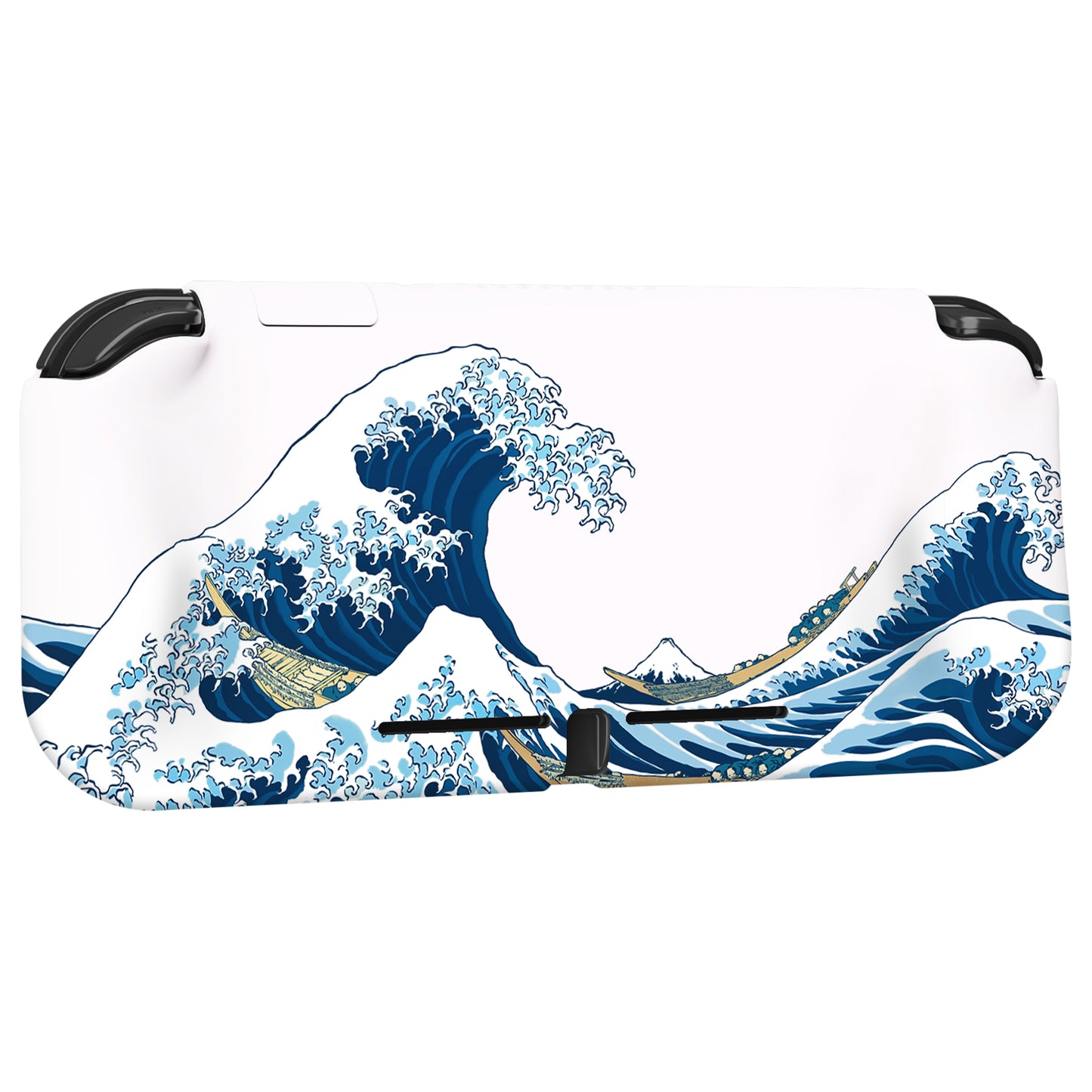 PlayVital ZealProtect Protective Case for Nintendo Switch Lite, Hard Shell Ergonomic Grip Cover for Nintendo Switch Lite w/Screen Protector & Thumb Grip Caps & Button Caps - The Great Wave off Kanagawa - PSLYT001 playvital