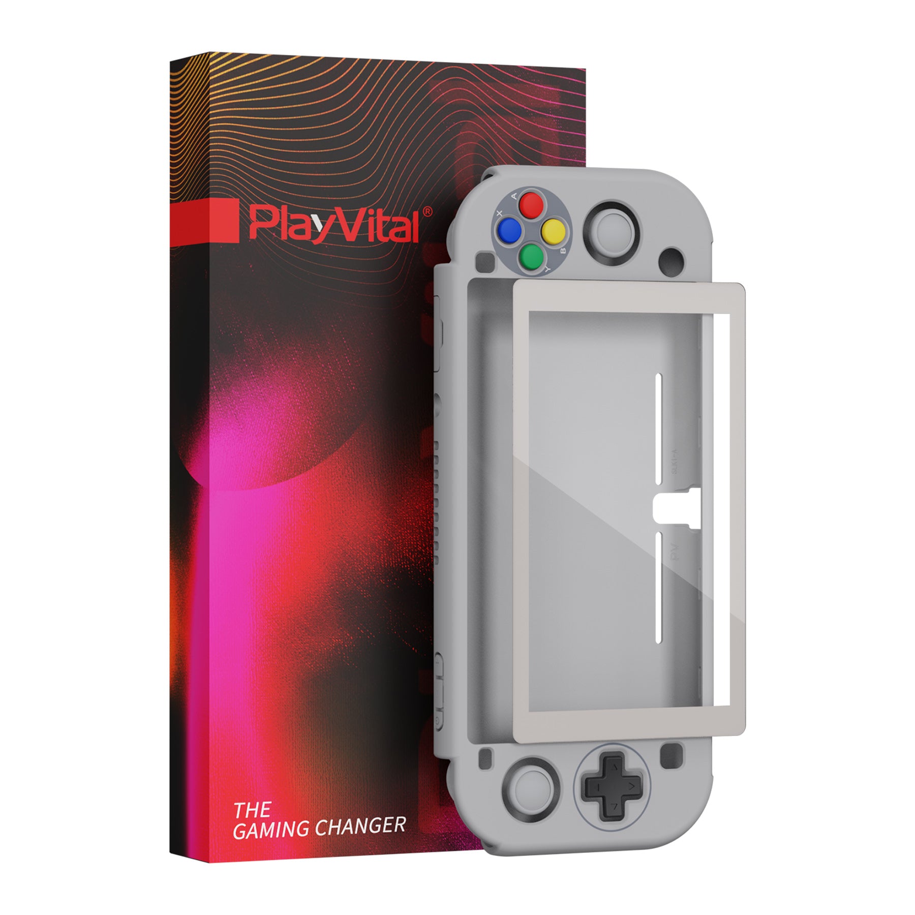 PlayVital ZealProtect Hard Shell Protective Case with Screen Protector &  Thumb Grip Caps & Button Caps for NS Switch Lite - SFC SNES Classic EU  Style 