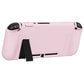 PlayVital ZealProtect Soft Protective Case for Nintendo Switch, Flexible Cover for Switch with Tempered Glass Screen Protector & Thumb Grips & ABXY Direction Button Caps - Cherry Blossoms Pink - RNSYM5002 playvital