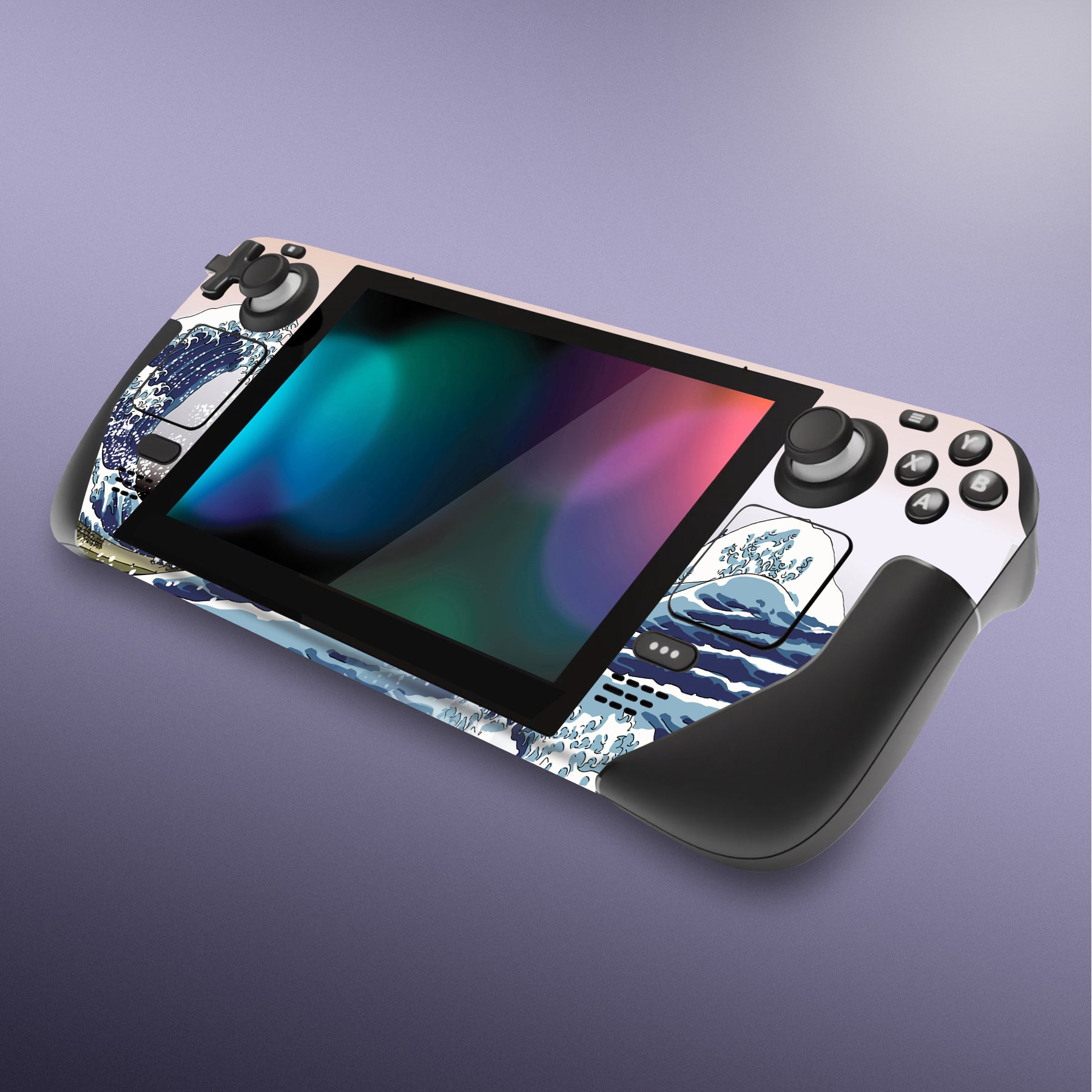 PlayVital Custom Full Set Protective Skin Decal for Steam Deck LCD & OLED -  The Great Wave - SDTM008