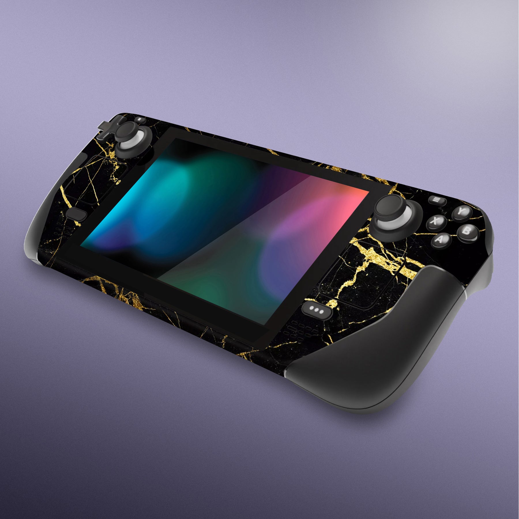 Sony PS4 Controller Skin - Black Gold Marble by Marble Collection