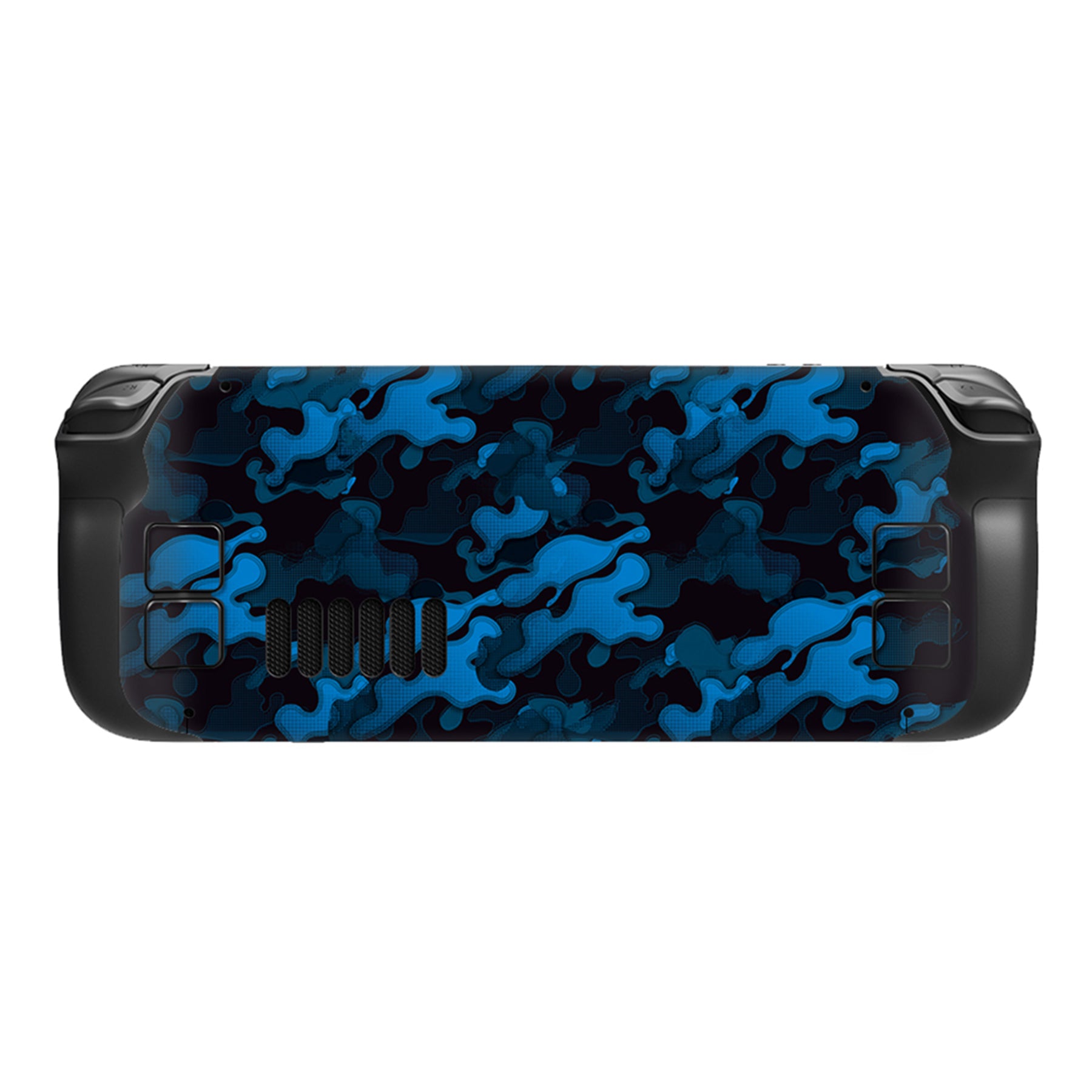 PlayVital Full Set Protective Skin Decal for Steam Deck, Custom Stickers Vinyl Cover for Steam Deck Handheld Gaming PC - Black Blue Camouflage - SDTM013 playvital