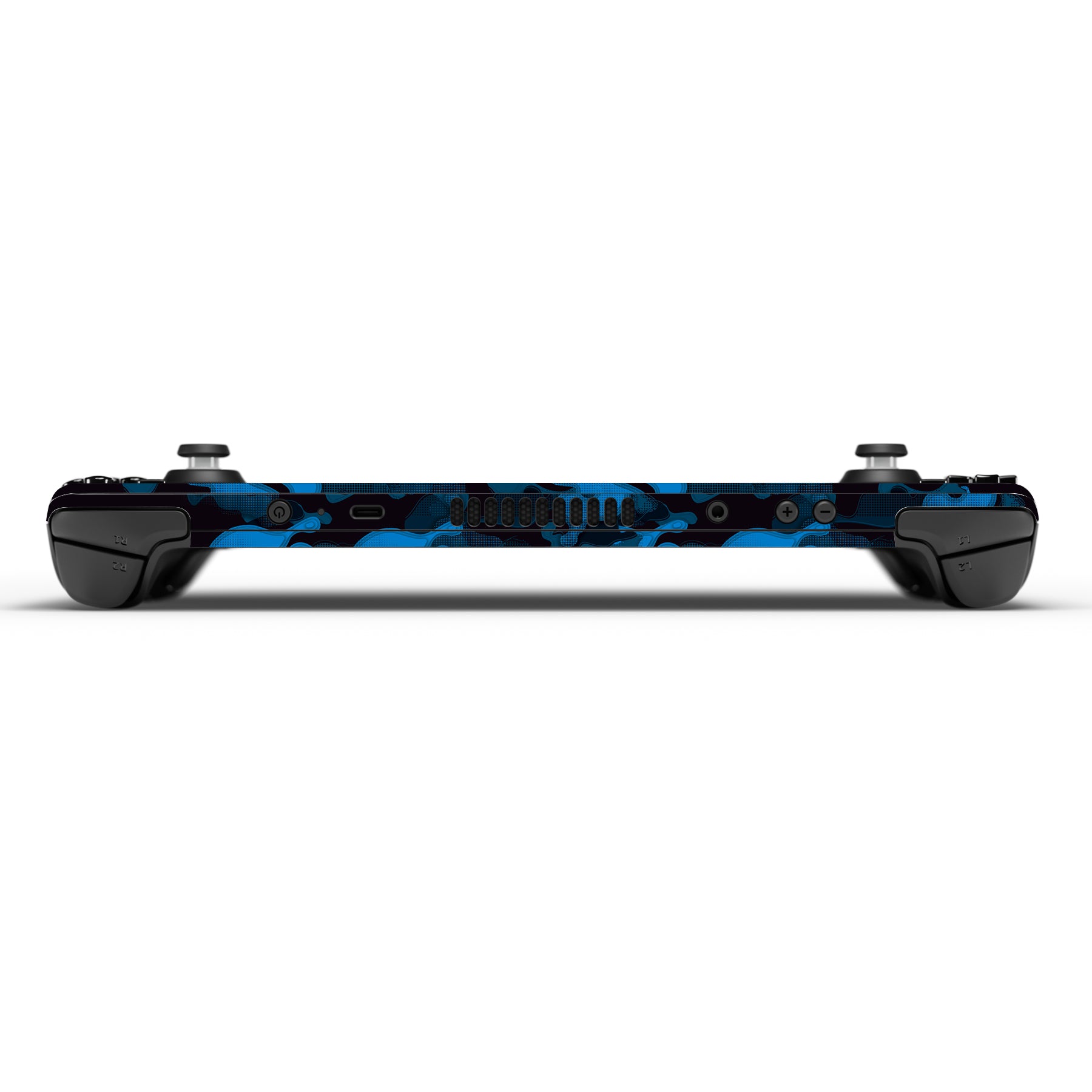 PlayVital Full Set Protective Skin Decal for Steam Deck, Custom Stickers Vinyl Cover for Steam Deck Handheld Gaming PC - Black Blue Camouflage - SDTM013 playvital