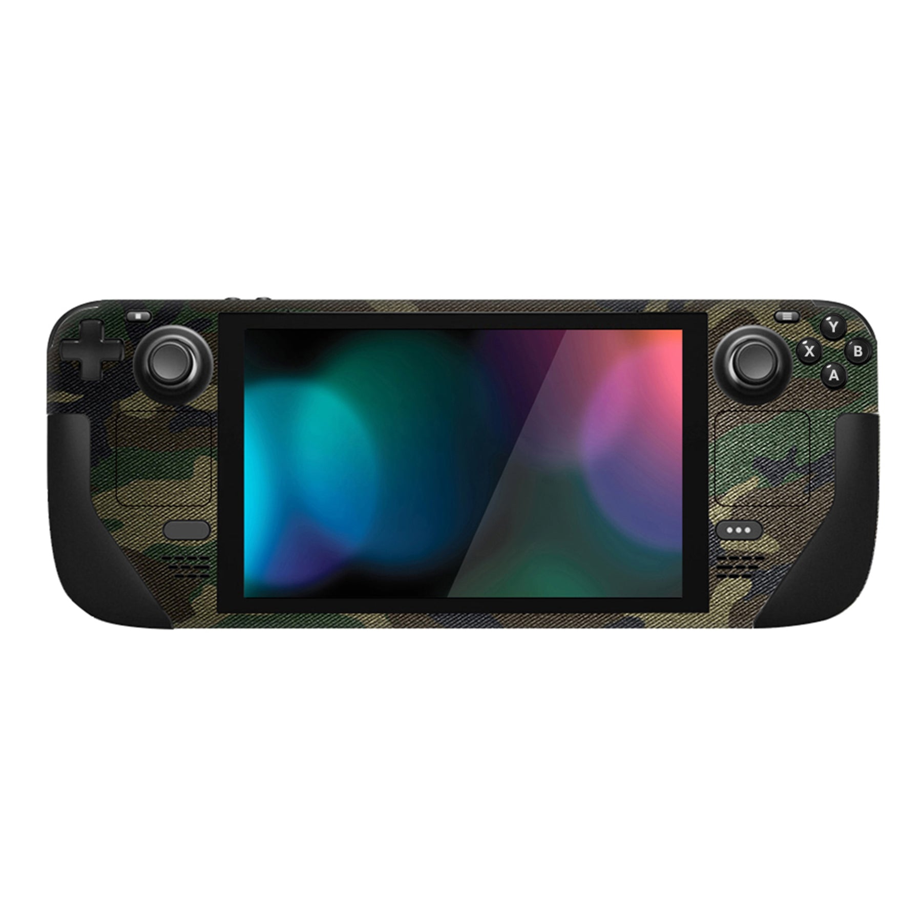 PlayVital Full Set Protective Skin Decal for Steam Deck, Custom Stickers Vinyl Cover for Steam Deck Handheld Gaming PC - Army Green Camouflage - SDTM015 playvital
