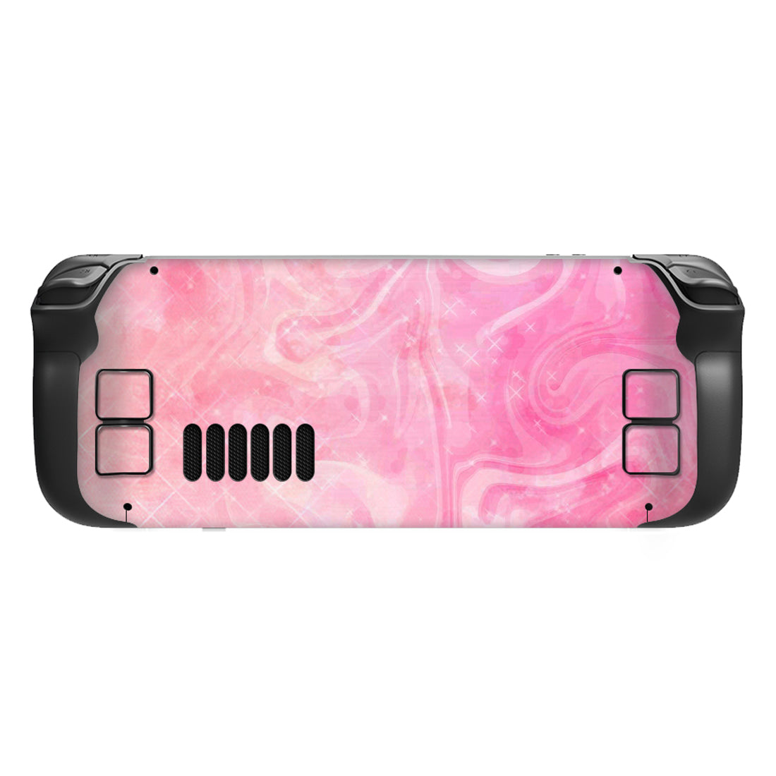 PlayVital Full Set Protective Skin Decal for Steam Deck, Custom Stickers Vinyl Cover for Steam Deck Handheld Gaming PC - Psychedelic Pink - SDTM027 playvital