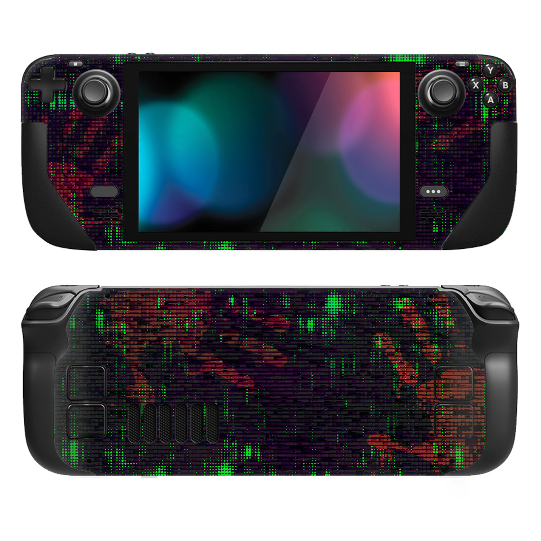 PlayVital Full Set Protective Skin Decal for Steam Deck, Custom Stickers Vinyl Cover for Steam Deck Handheld Gaming PC - Mystery Palm Print - SDTM039 playvital