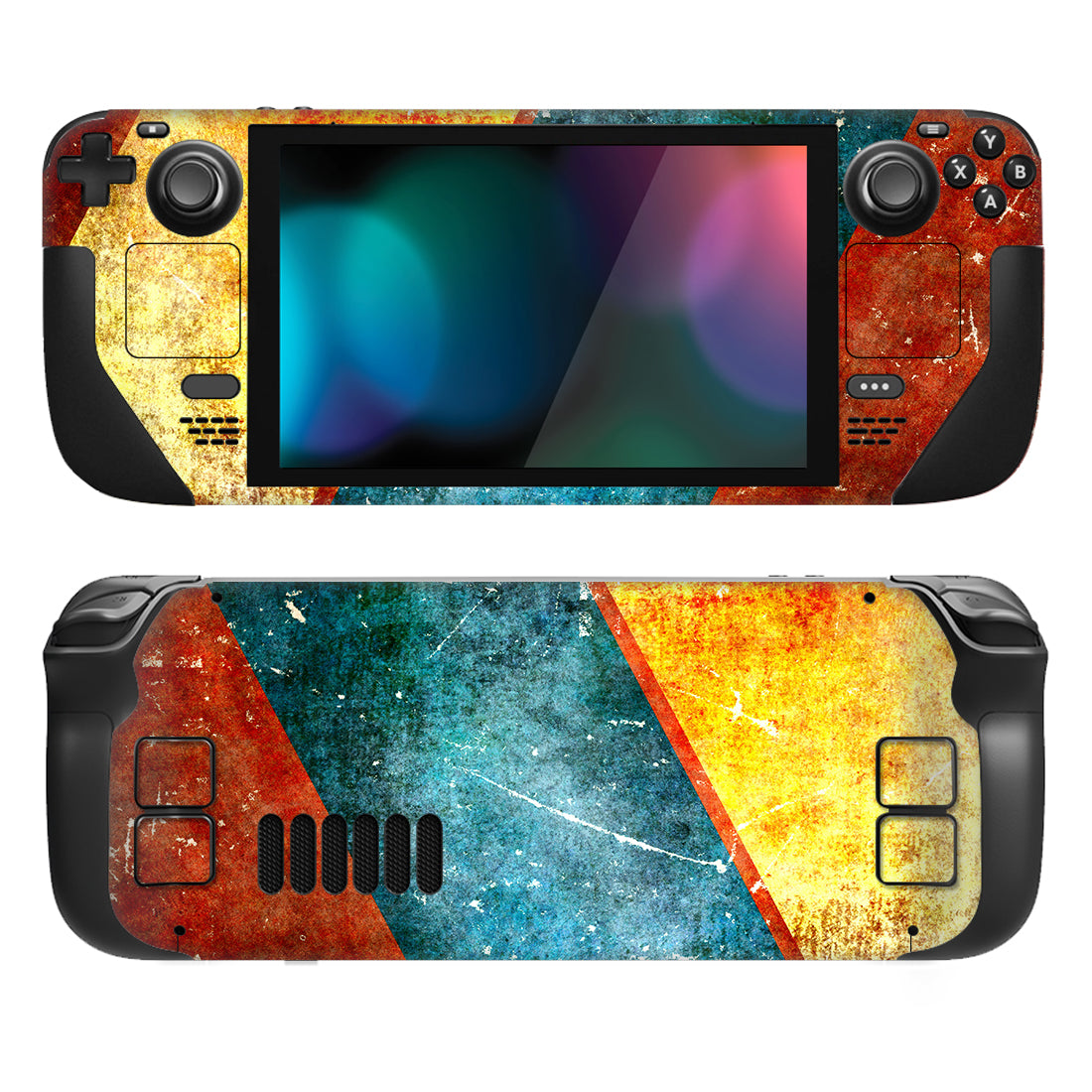 PlayVital Full Set Protective Skin Decal for Steam Deck, Custom Stickers Vinyl Cover for Steam Deck Handheld Gaming PC - Aging - SDTM048 PlayVital