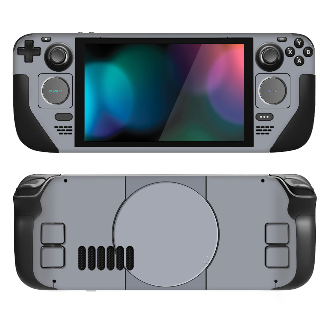 PlayVital Beschermhoes Voor Steam Deck LCD – Zachte Silicone Cover Met Verbeterde Achterknoppen – Incl. Duimgrepen – Zwart (Armor Series)