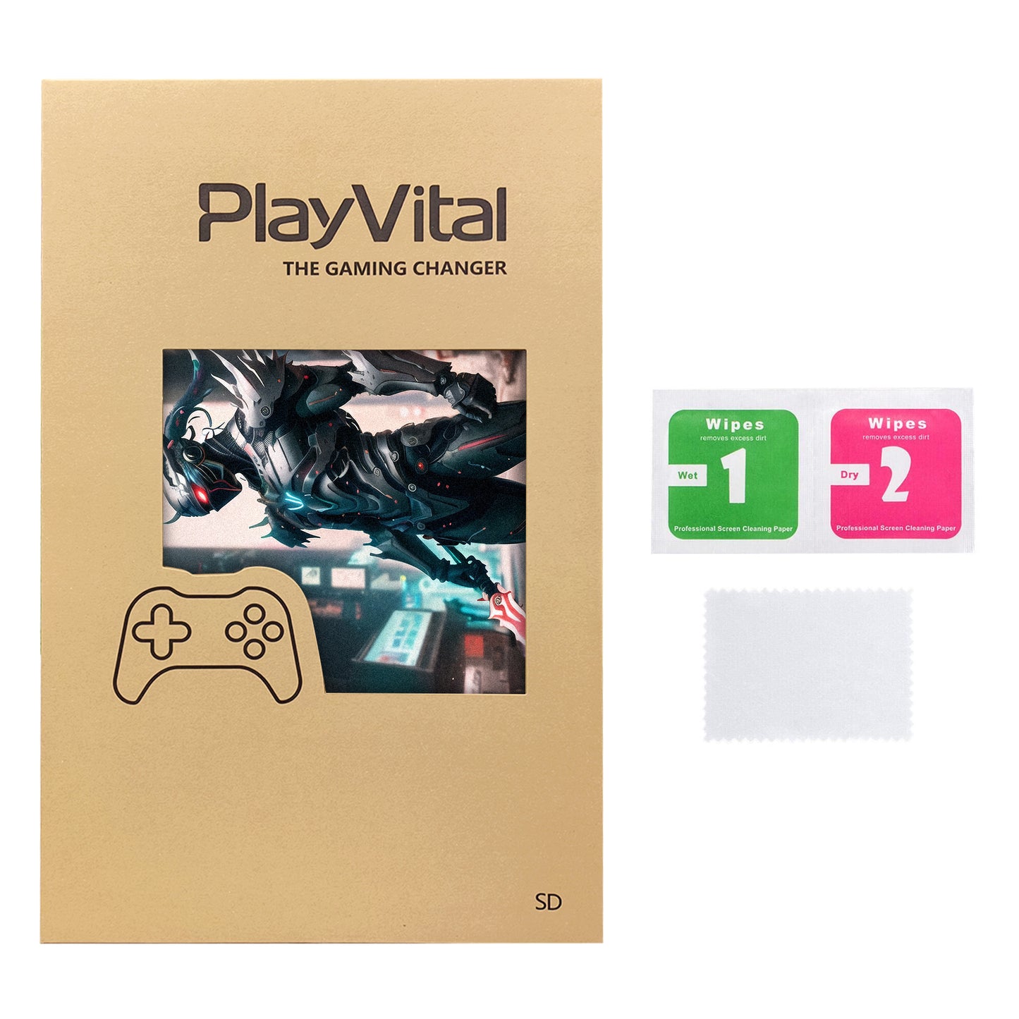 PlayVital Full Set Protective Skin Decal for Steam Deck, Custom Stickers Vinyl Cover for Steam Deck Handheld Gaming PC - Cyber Ninja - SDTM064 PlayVital