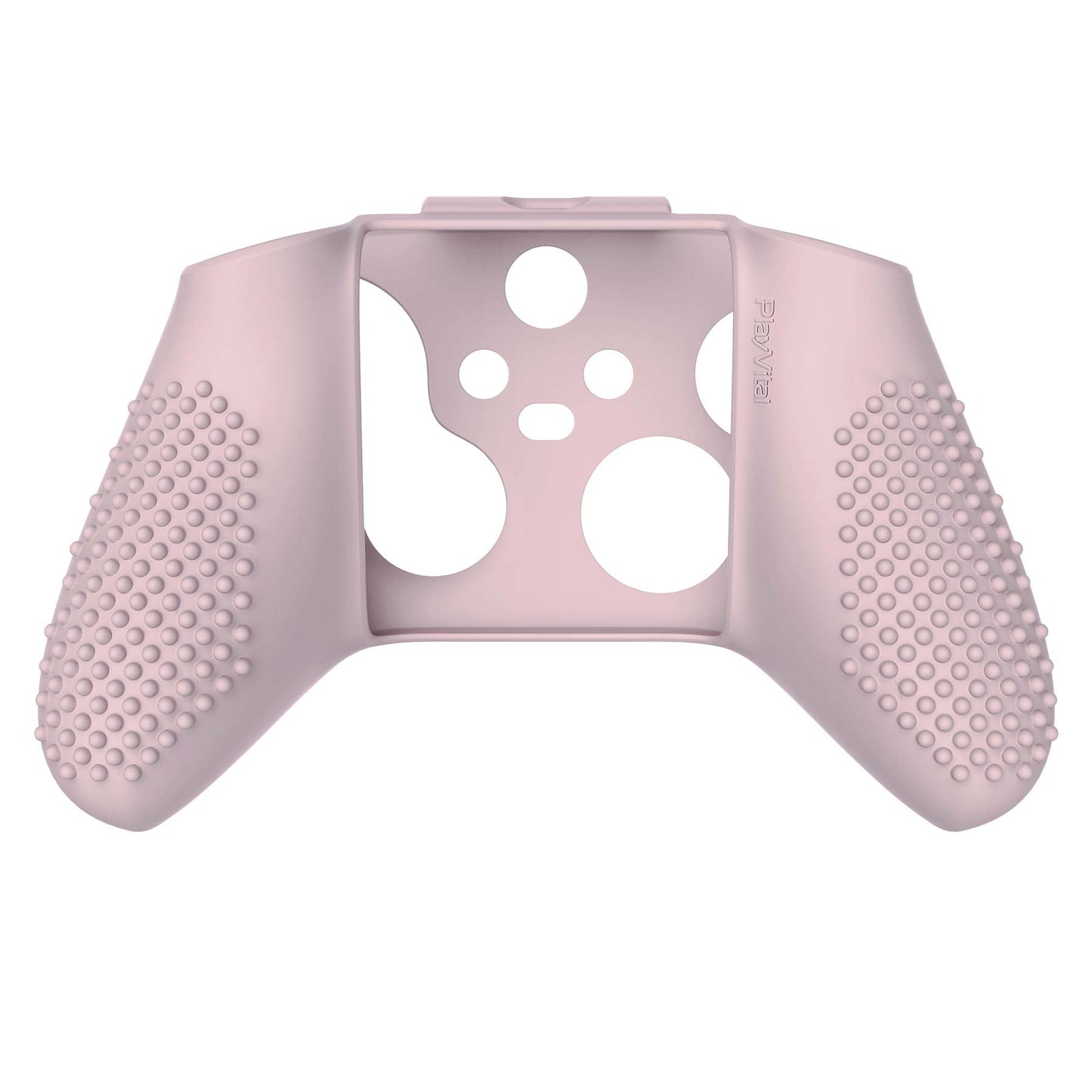 PlayVital Pink 3D Studded Edition Anti-slip Silicone Cover Skin for Xbox Series X Controller, Soft Rubber Case Protector for Xbox Series S Controller with 6 Black Thumb Grip Caps - SDX3005 PlayVital