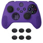 PlayVital Purple 3D Studded Edition Anti-slip Silicone Cover Skin for Xbox Series X Controller, Soft Rubber Case Protector for Xbox Series S Controller with 6 Black Thumb Grip Caps - SDX3007 PlayVital