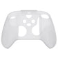 PlayVital Clear White 3D Studded Edition Anti-slip Silicone Cover Skin for Xbox Series X/S Controller, Rubber Case Protector for Xbox Series X/S Controller with 6 Clear White Thumb Grip Caps - SDX3012 PlayVital