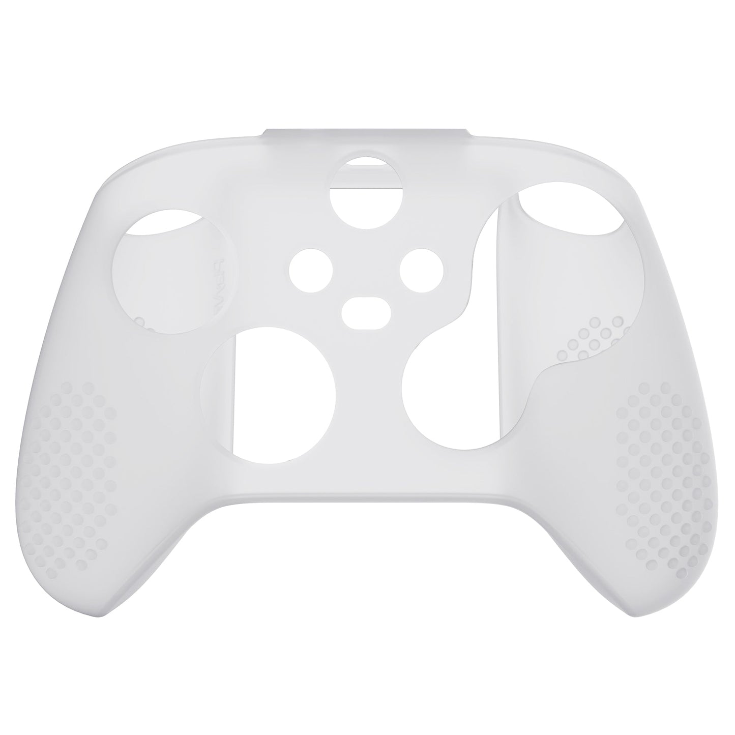 PlayVital Clear White 3D Studded Edition Anti-slip Silicone Cover Skin for Xbox Series X/S Controller, Rubber Case Protector for Xbox Series X/S Controller with 6 Clear White Thumb Grip Caps - SDX3012 PlayVital