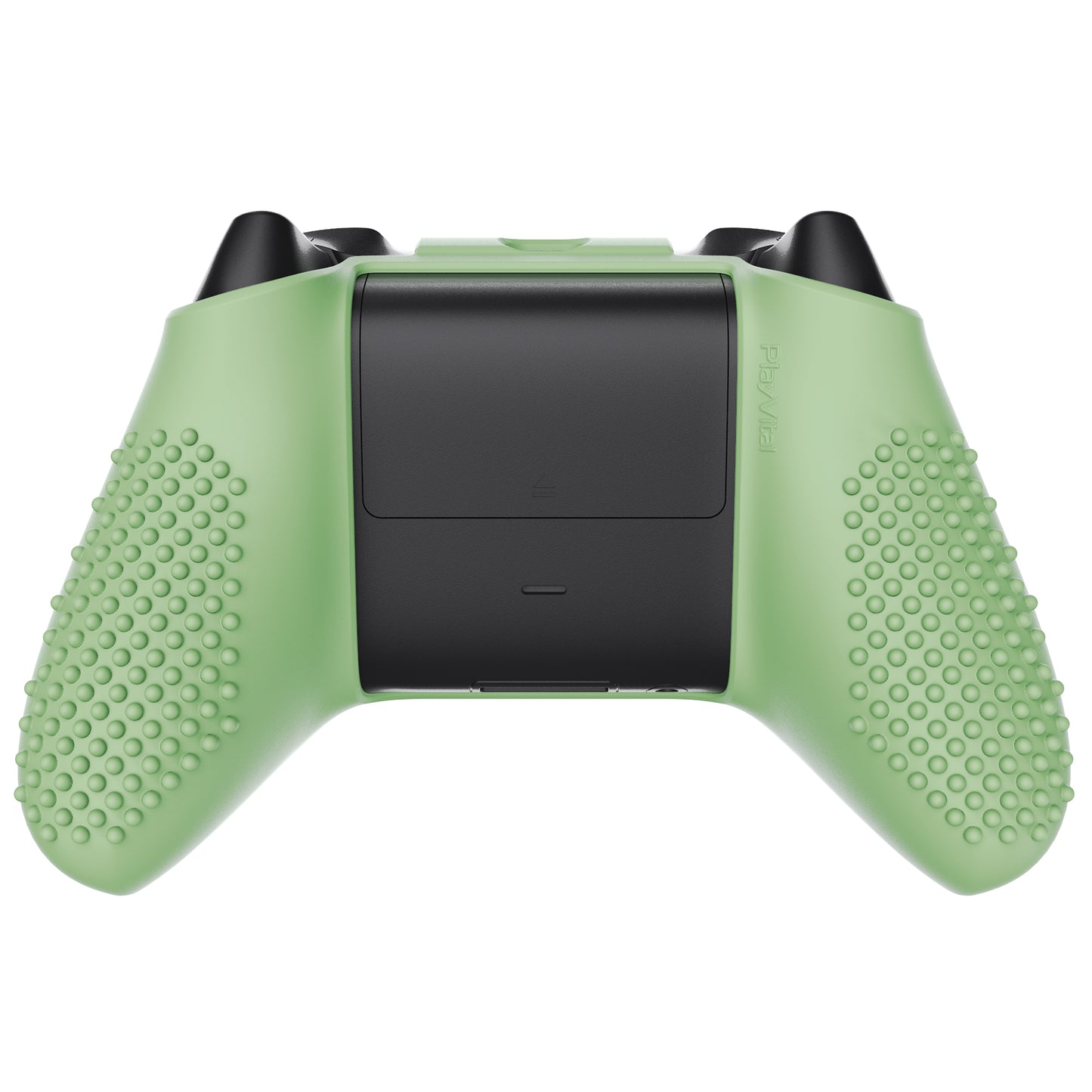 PlayVital Matcha Green 3D Studded Edition Anti-slip Silicone Cover Skin for Xbox Series X Controller, Soft Rubber Case Protector for Xbox Series S Controller with 6 Black Thumb Grip Caps - SDX3021 PlayVital