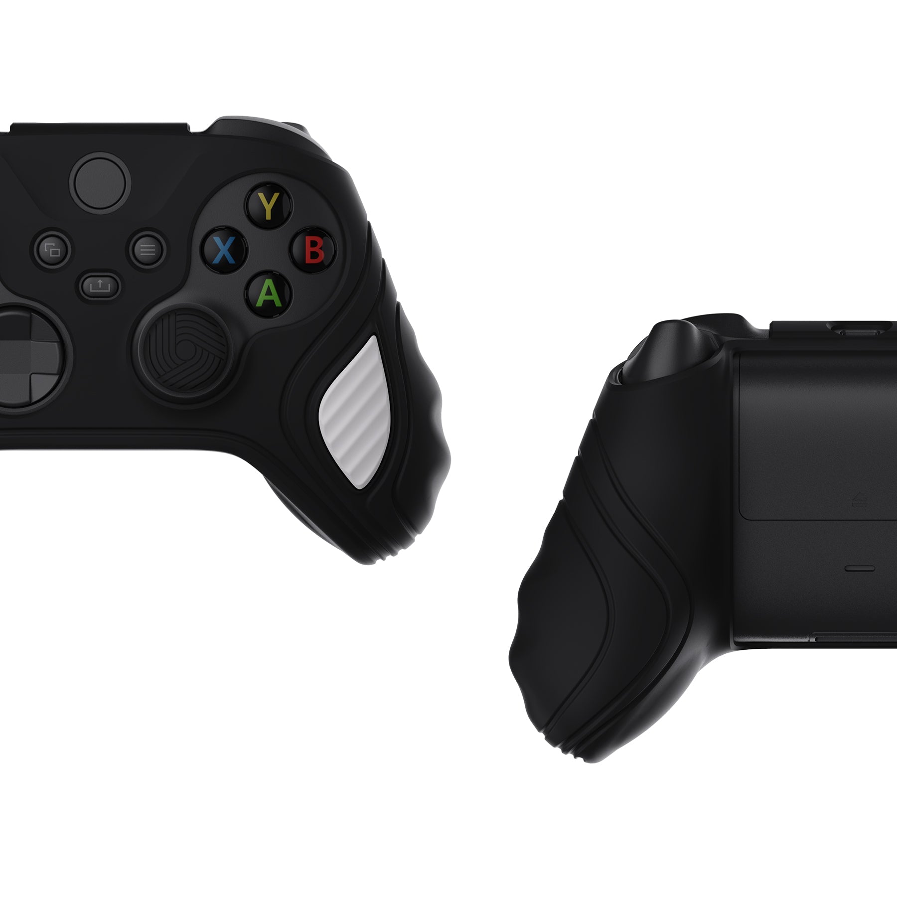 PlayVital Scorpion Edition Anti-Slip Silicone Case Cover for Xbox Series X/S Controller, Soft Rubber Case for Xbox Core Controller with Thumb Grip Caps - Black & White - SPX3003 PlayVital