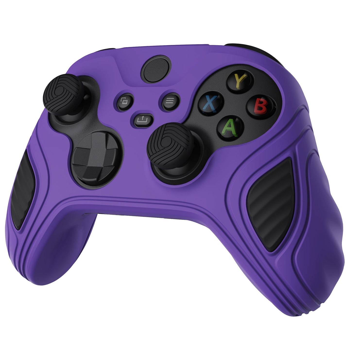 PlayVital Scorpion Edition Anti-Slip Silicone Case Cover for Xbox Series X/S Controller, Soft Rubber Case for Xbox Core Controller with Thumb Grip Caps - Purple & Black - SPX3004 PlayVital