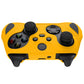 PlayVital Scorpion Edition Two-Tone Anti-Slip Silicone Case Cover for Xbox Series X/S Controller, Soft Rubber Case for Xbox Core Controller with Thumb Grip Caps - Caution Yellow & Graphite Gray -SPX3011 PlayVital