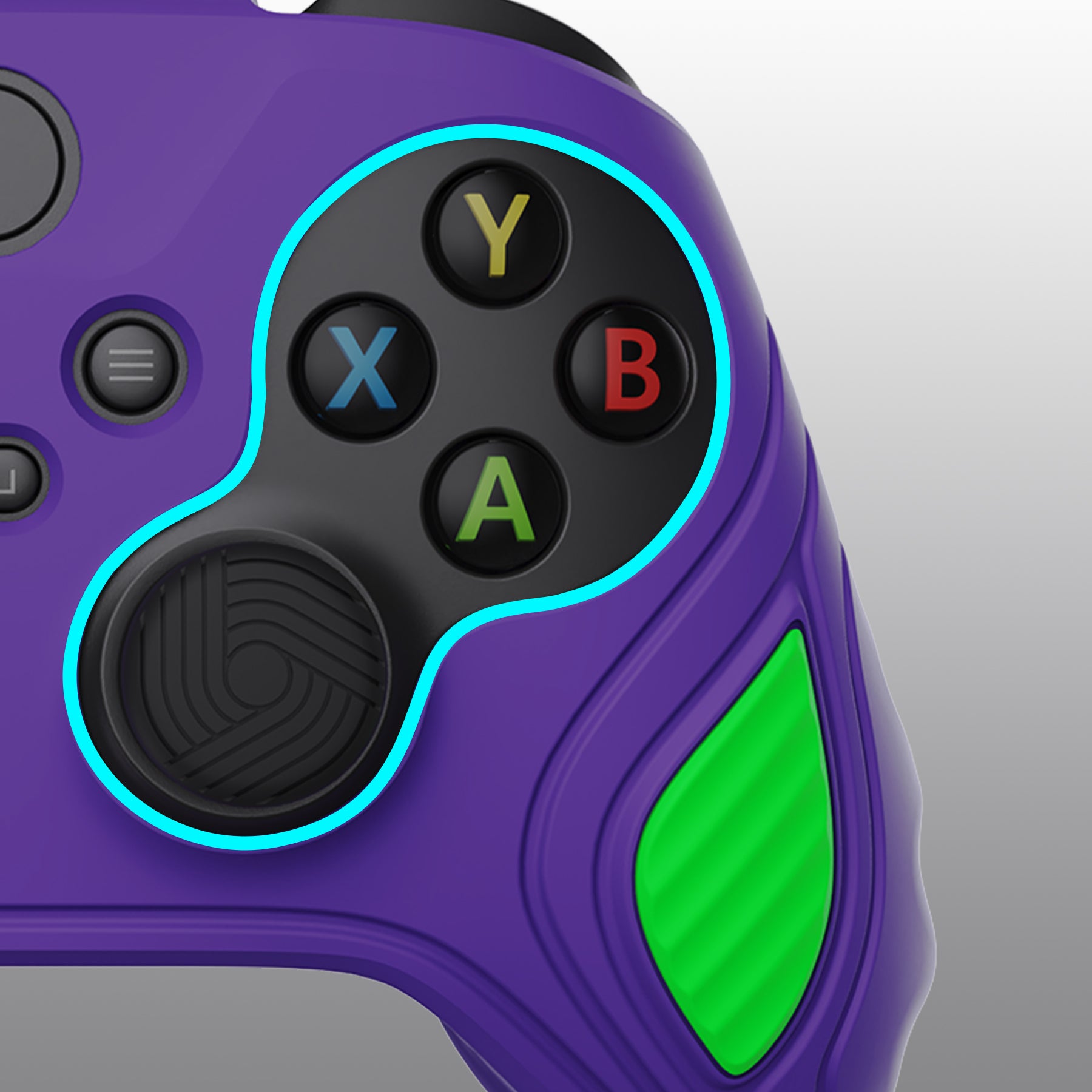 Purple and green 2024 xbox one controller