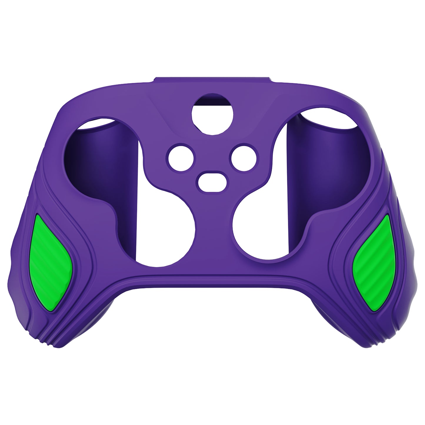 PlayVital Scorpion Edition Anti-Slip Silicone Case Cover for Xbox Series X/S Controller, Soft Rubber Case for Xbox Series X/S Controller with Thumb Grip Caps - Neon Genesis Purple & Green -SPX3012 PlayVital