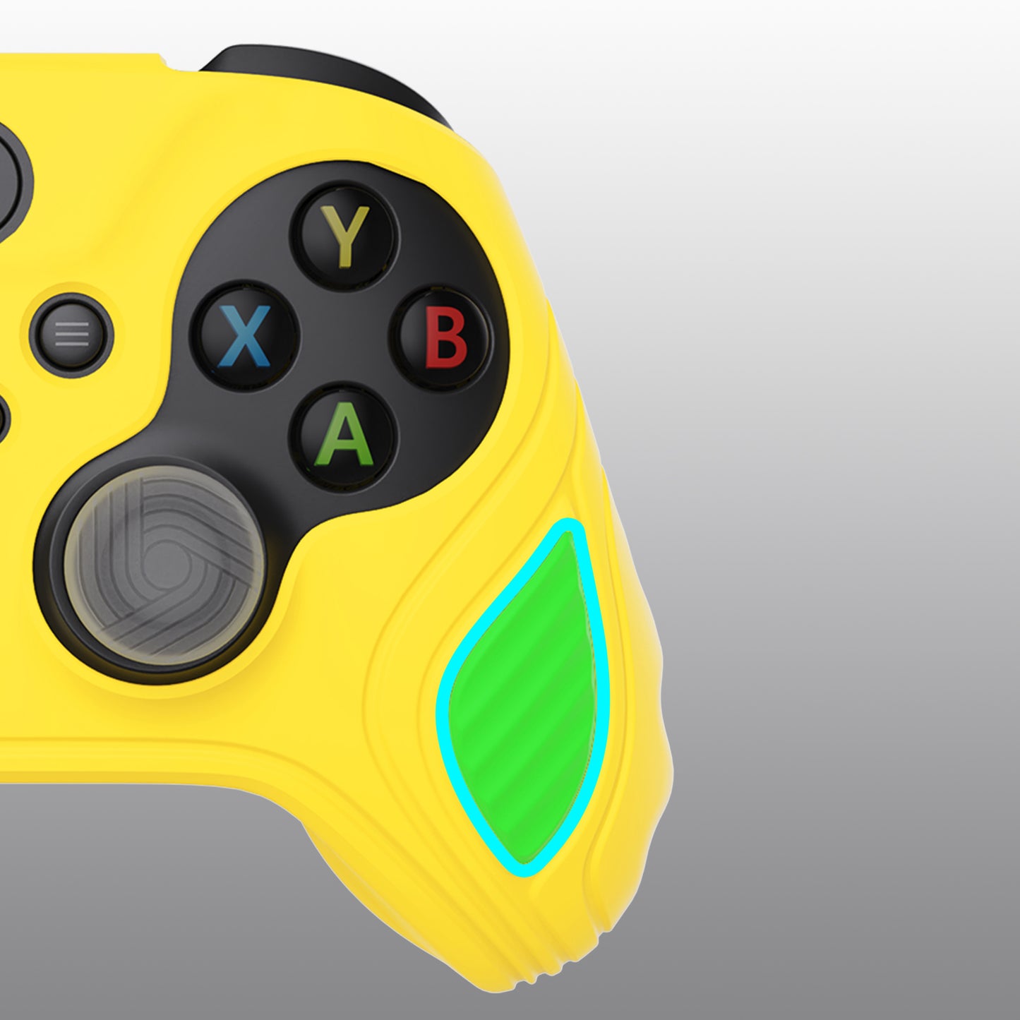 PlayVital Scorpion Edition Anti-Slip Silicone Case Cover for Xbox Series X/S Controller, Soft Rubber Case for Xbox Series X/S Controller with Thumb Grip Caps - Legend Yellow & Green -SPX3013 PlayVital
