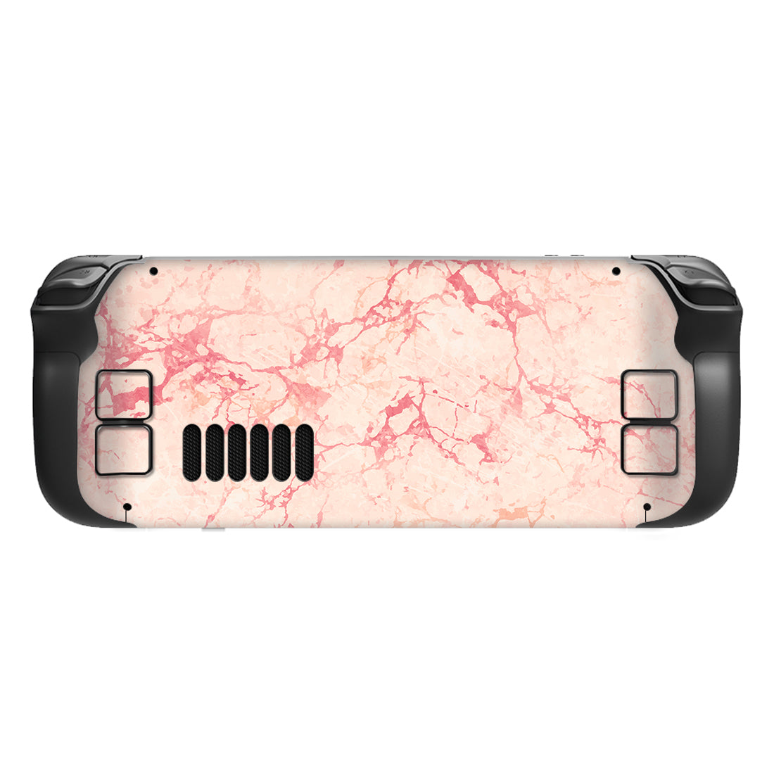 PlayVital Full Set Protective Skin Decal for Steam Deck, Custom Stickers Vinyl Cover for Steam Deck Handheld Gaming PC - Peach Marble - SDTM032 playvital