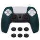 PlayVital 3D Studded Edition Racing Green Ergonomic Soft Controller Silicone Case Grips for PS5, Rubber Protector Skins with 6 Black Thumbstick Caps for PS5 Controller Compatible with Charging Station - TDPF018 PlayVital