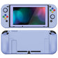 PlayVital AlterGrips Dockable Protective Case Ergonomic Grip Cover for Nintendo Switch, Interchangeable Joycon Cover w/Screen Protector & Thumb Grip Caps & Button Caps - Light Violet - TNSYP3008 playvital