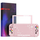 PlayVital AlterGrips Dockable Protective Case Ergonomic Grip Cover for Nintendo Switch, Interchangeable Joycon Cover w/Screen Protector & Thumb Grip Caps & Button Caps - Cherry Blossoms Petals - TNSYY7004 playvital