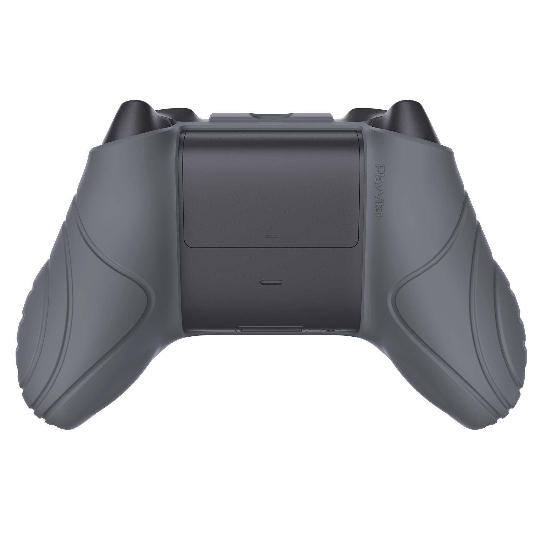 PlayVital Samurai Edition Gray Anti-slip Controller Grip Silicone Skin, Ergonomic Soft Rubber Protective Case Cover for Xbox Series S/X Controller with Black Thumb Stick Caps - WAX3006 PlayVital