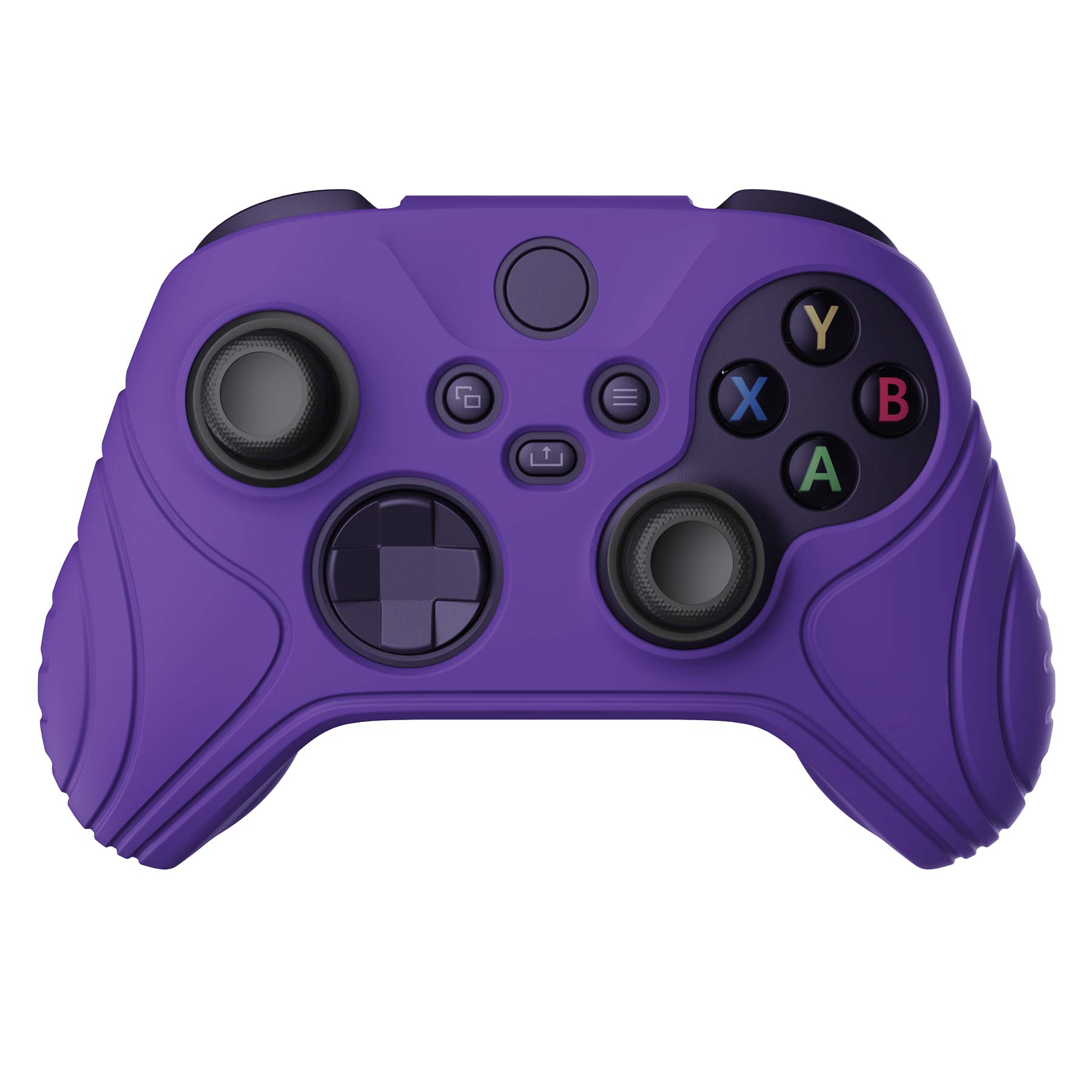 PlayVital Samurai Edition Purple Anti-slip Controller Grip Silicone Skin, Ergonomic Soft Rubber Protective Case Cover for Xbox Series S/X Controller with Black Thumb Stick Caps - WAX3007 PlayVital