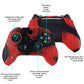PlayVital Samurai Edition Red & Black Anti-slip Controller Grip Silicone Skin, Ergonomic Soft Rubber Protective Case Cover for Xbox Series S/X Controller with Black Thumb Stick Caps - WAX3016 PlayVital