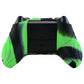 PlayVital Samurai Edition Green & Black Anti-slip Controller Grip Silicone Skin, Ergonomic Soft Rubber Protective Case Cover for Xbox Series S/X Controller with Black Thumb Stick Caps - WAX3018 PlayVital