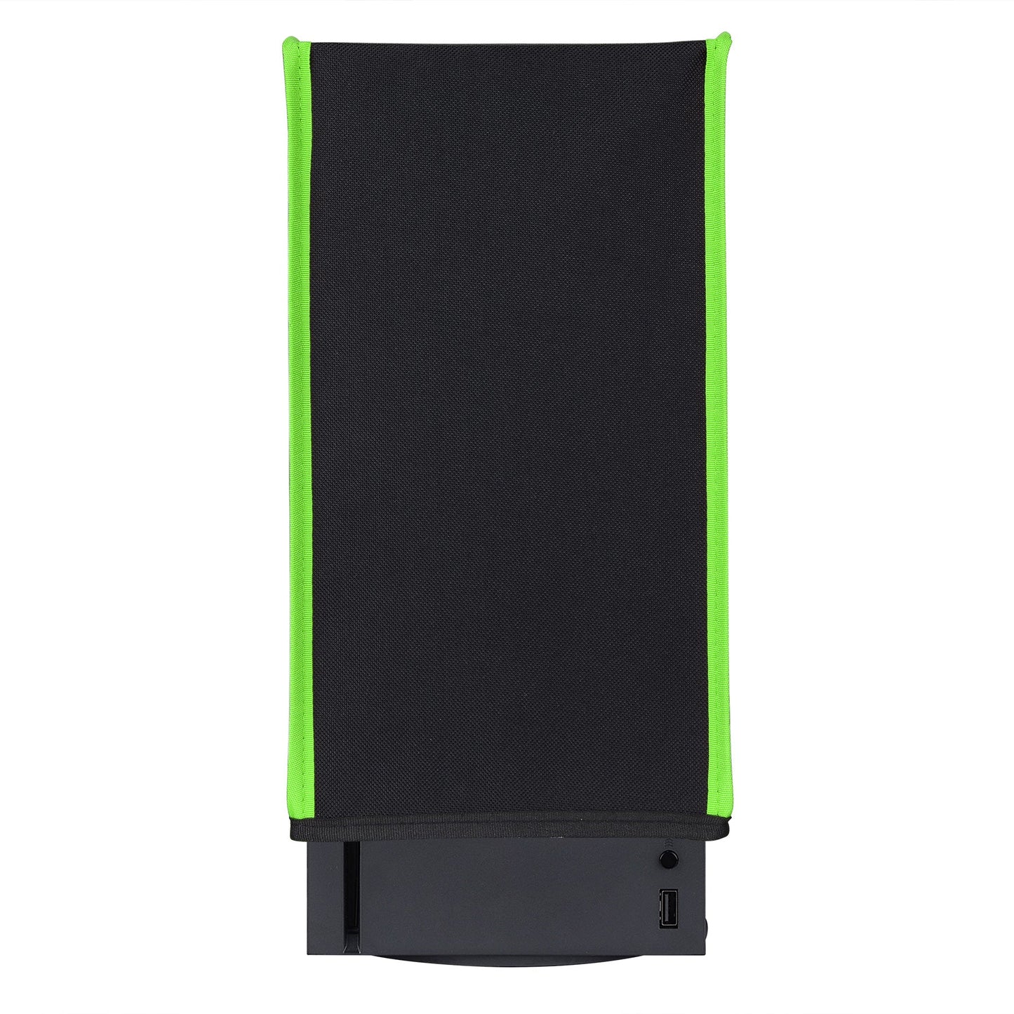 PlayVital Black & Neon Green Trim Nylon Dust Cover for Xbox Series X Console, Soft Neat Lining Dust Guard, Anti Scratch Waterproof Cover Sleeve for Xbox Series X Console - X3PJ011 PlayVital