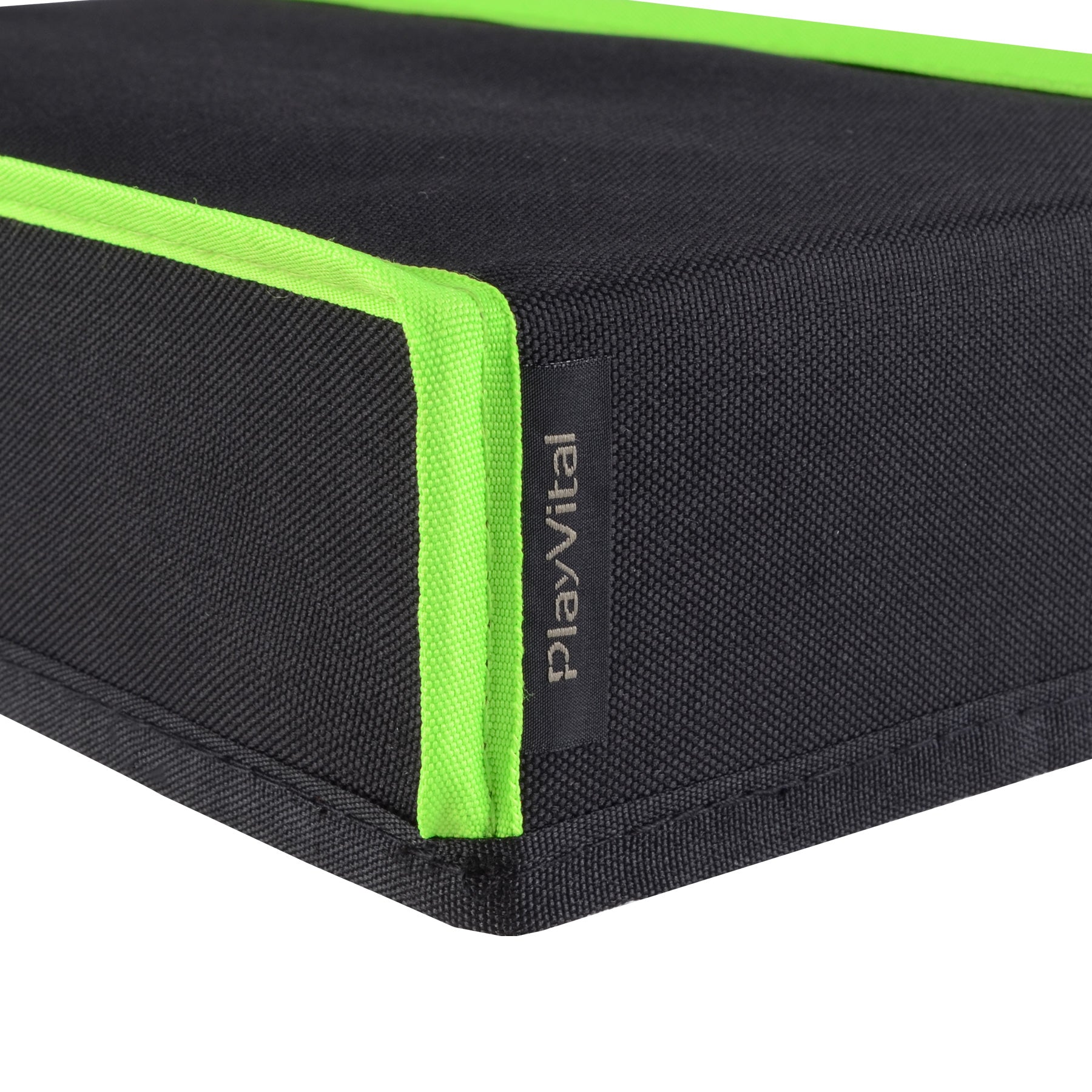 PlayVital Black Nylon Dust Cover for Xbox Series S Console, Soft Neat Lining Dust Guard, Anti Scratch Waterproof Cover Sleeve for Xbox Series S Console - Neon Green Trim - X3PJ021 PlayVital