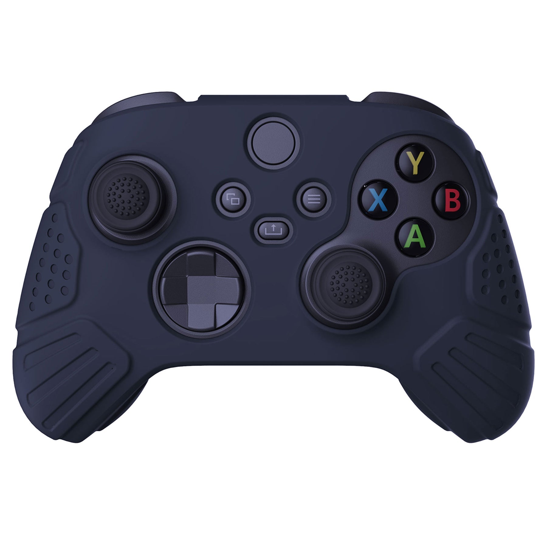 PlayVital Guardian Edition Midnight Blue Ergonomic Soft Anti-slip Controller Silicone Case Cover, Rubber Protector Skins with Black Joystick Caps for Xbox Series S and Xbox Series X Controller - HCX3003 PlayVital