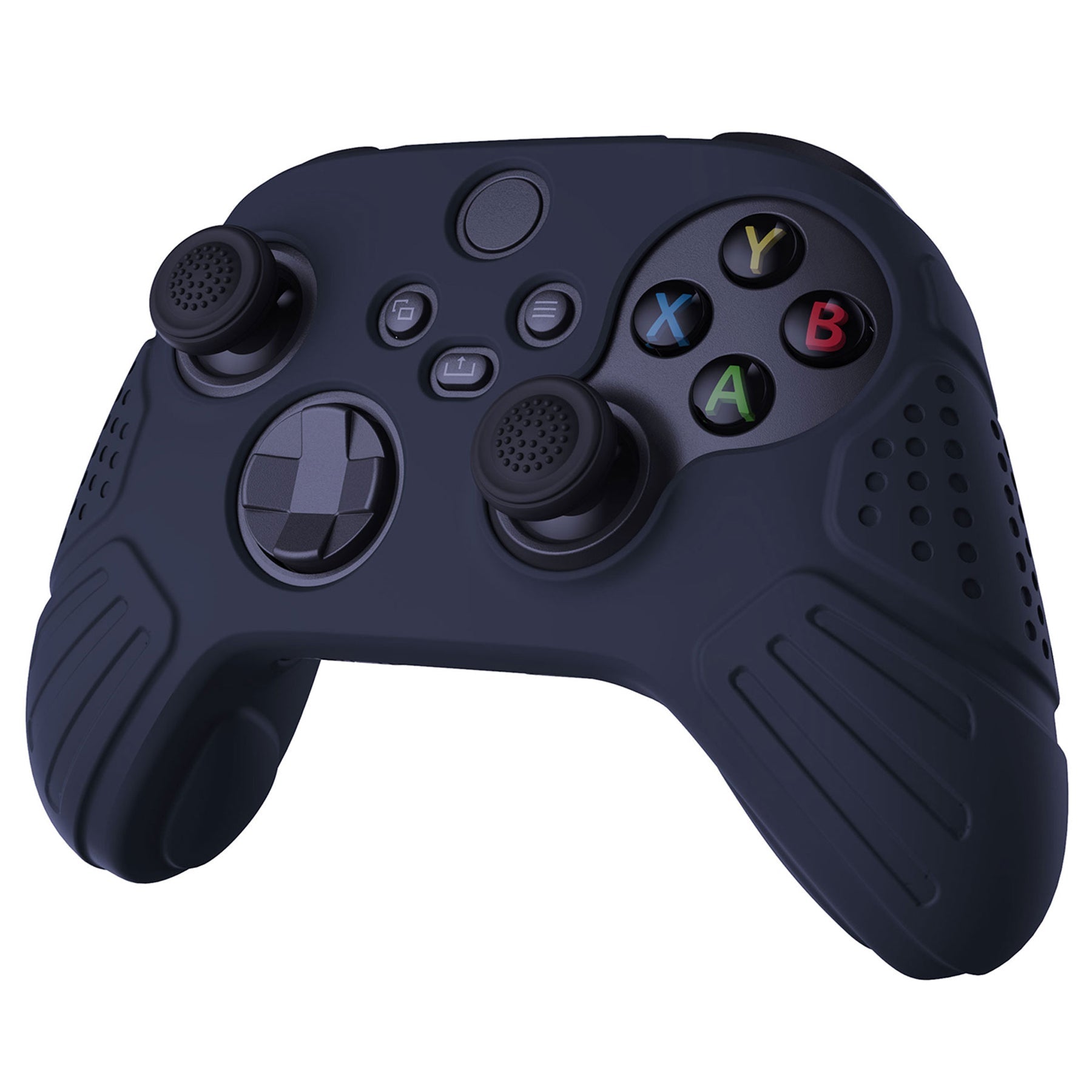 PlayVital Guardian Edition Midnight Blue Ergonomic Soft Anti-slip Controller Silicone Case Cover, Rubber Protector Skins with Black Joystick Caps for Xbox Series S and Xbox Series X Controller - HCX3003 PlayVital