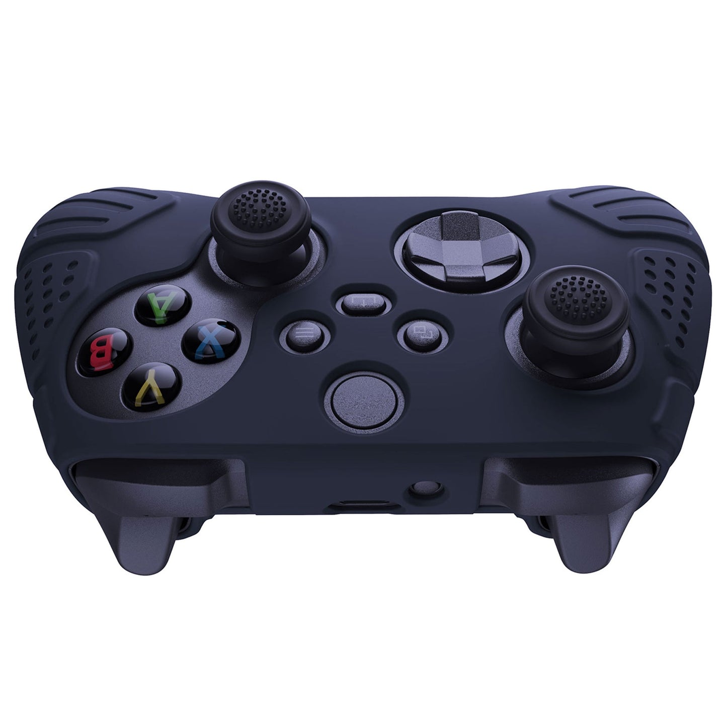 PlayVital Guardian Edition Midnight Blue Ergonomic Soft Anti-slip Controller Silicone Case Cover, Rubber Protector Skins with Black Joystick Caps for Xbox Series S and Xbox Series X Controller - HCX3003 PlayVital