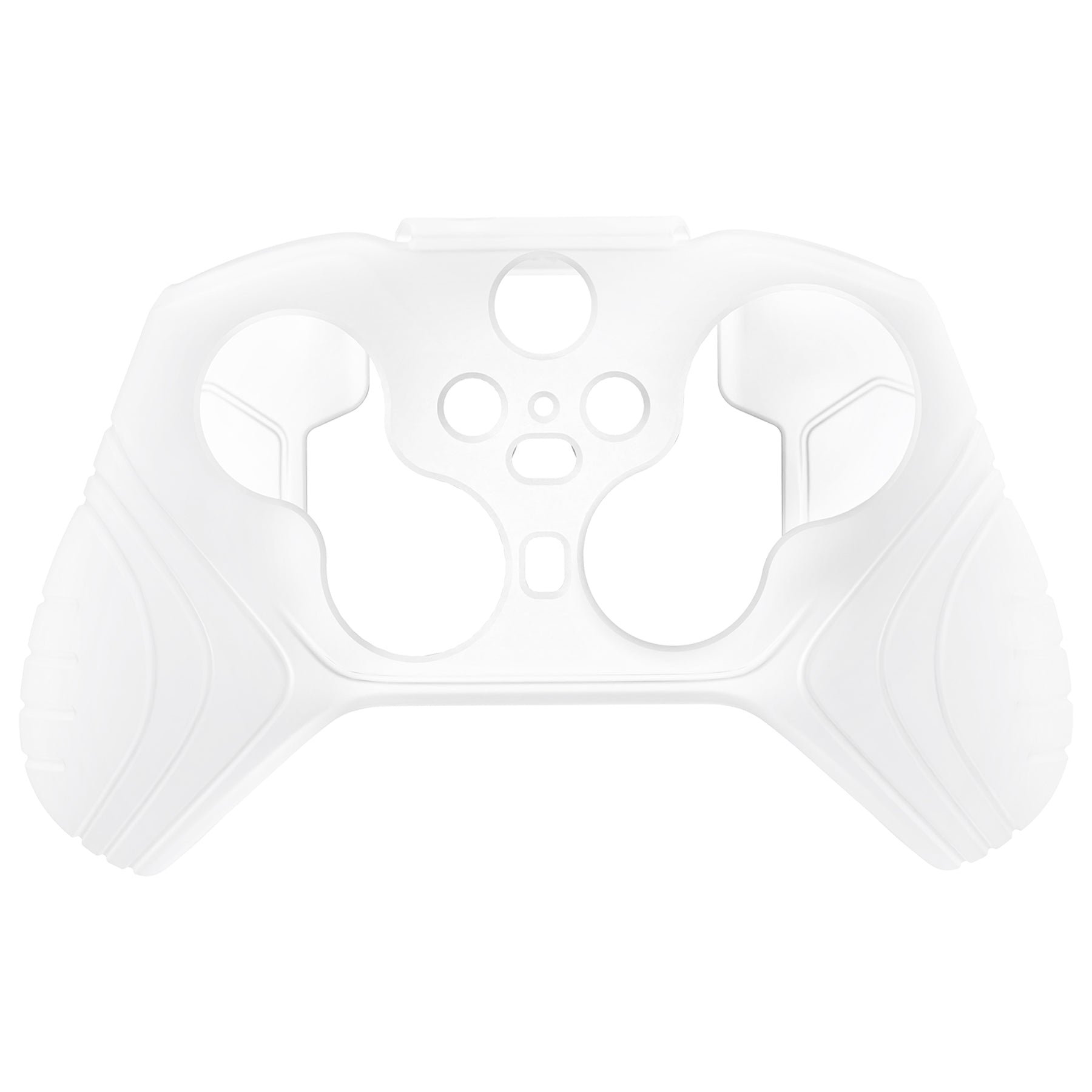 PlayVital Samurai Edition Anti Slip Silicone Case Cover for Xbox Elite Wireless Controller Series 2, Ergonomic Soft Rubber Skin Protector for Xbox Elite Series 2 with Thumb Grip Caps - Clear White- XBE2M003 playvital