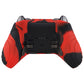 PlayVital Samurai Edition Anti Slip Silicone Case Cover for Xbox Elite Wireless Controller Series 2, Ergonomic Soft Rubber Skin Protector for Xbox Elite Series 2 with Thumb Grip Caps - Red & Black - XBE2M004 playvital