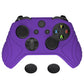 PlayVital Samurai Edition Purple Anti-Slip Controller Grip Silicone Skin for Xbox One X/S Controller, Ergonomic Soft Rubber Protective Case Cover for Xbox One S/X Controller with Black Thumb Stick Caps - XOQ038 playvital