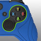 PlayVital Samurai Edition Blue Anti-Slip Controller Grip Silicone Skin for Xbox One X/S Controller, Ergonomic Soft Rubber Protective Case Cover for Xbox One S/X Controller with Black Thumb Stick Caps - XOQ039 playvital