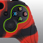 PlayVital Samurai Edition Red & Black Anti-Slip Controller Grip Silicone Skin for Xbox One X/S Controller, Ergonomic Soft Rubber Protective Case Cover for Xbox One S/X Controller with Black Thumb Stick Caps - XOQ043 playvital