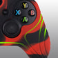 PlayVital Samurai Edition Red & Black Anti-Slip Controller Grip Silicone Skin for Xbox One X/S Controller, Ergonomic Soft Rubber Protective Case Cover for Xbox One S/X Controller with Black Thumb Stick Caps - XOQ043 playvital