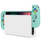 PlayVital ZealProtect Soft Protective Case for Switch OLED, Flexible Protector Joycon Grip Cover for Switch OLED with Thumb Grip Caps & ABXY Direction Button Caps - Misty Green - XSOYM5004 playvital