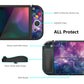 PlayVital ZealProtect Soft Protective Case for Switch OLED, Flexible Protector Joycon Grip Cover for Switch OLED with Thumb Grip Caps & ABXY Direction Button Caps - Purple Galaxy - XSOYV6001 playvital