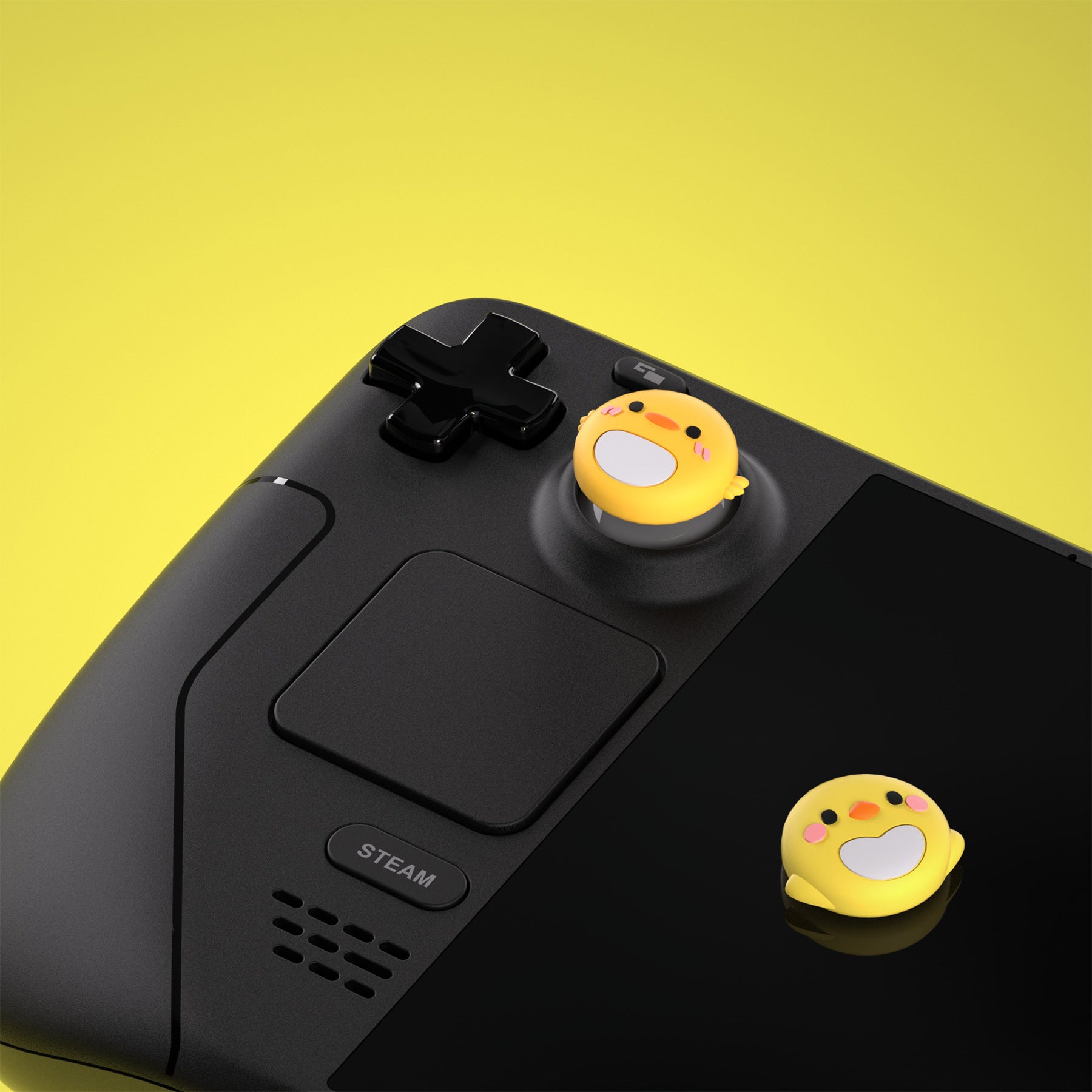 PlayVital Thumb Grip Caps for Steam Deck, Silicone Thumbsticks Grips Joystick Caps for Steam Deck - Parrot & Chick - YFSDM009 PlayVital